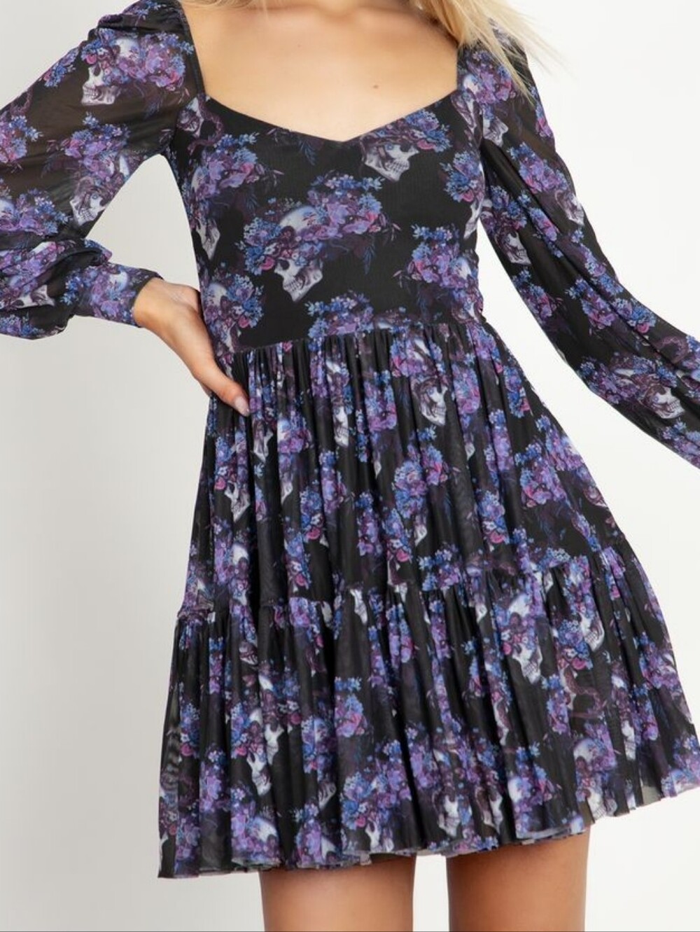 Blackmilk Clothing Beautiful Mind Sweer Frill  Dress